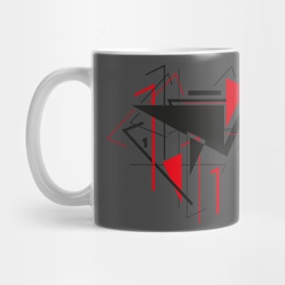 Abstract Art Number 1 - Black and Red Mug